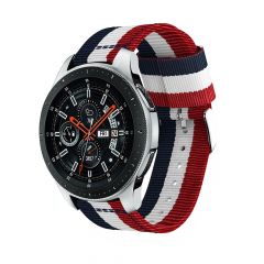 Ремінець UniCase Nylon для Samsung Galaxy Watch 46mm - Blue / White / Red