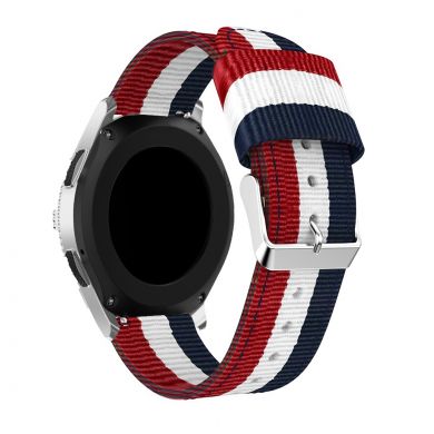 Ремешок UniCase Nylon для Samsung Galaxy Watch 46mm / Watch 3 45mm / Gear S3 - Blue / White / Red
