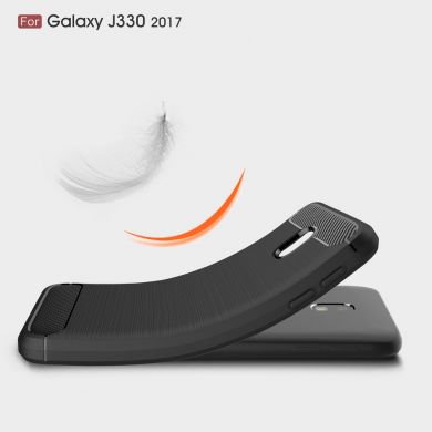 Силіконовий чохол UniCase Carbon для Samsung Galaxy J3 (2017) - Red
