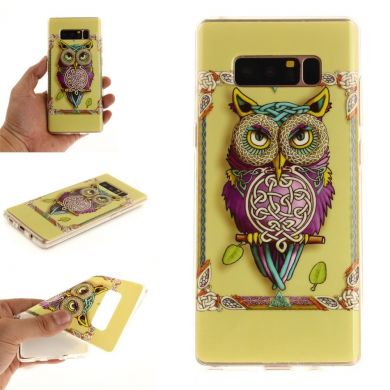 Силиконовый чехол Deexe Life Style для Samsung Galaxy Note 8 (N950) - Owl Pattern