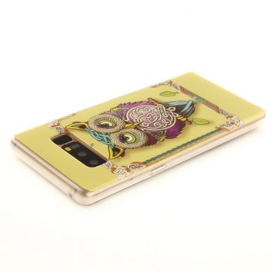 Силиконовый чехол Deexe Life Style для Samsung Galaxy Note 8 (N950) - Owl Pattern