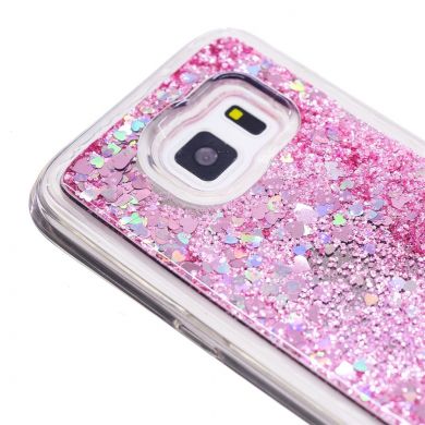 Силиконовая накладка Deexe Fashion Glitter для Samsung Galaxy S7 (G930) - Pink