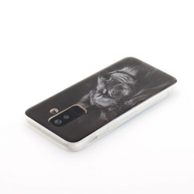 Силиконовый (TPU) чехол Deexe Life Style для Samsung Galaxy A6+ 2018 (A605) - Grey Lion