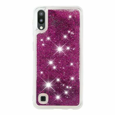Силіконовий (TPU) чохол Deexe Liquid Glitter для Samsung Galaxy A10 (A105) - Purple
