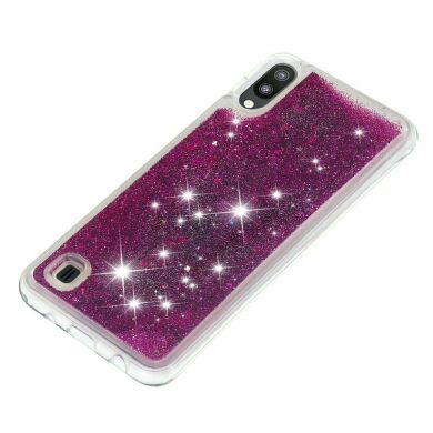 Силіконовий (TPU) чохол Deexe Liquid Glitter для Samsung Galaxy A10 (A105) - Purple