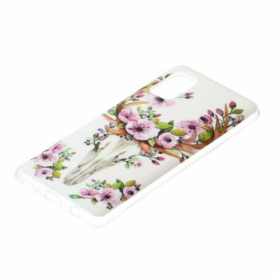 Силіконовий (TPU) чохол Deexe LumiCase для Samsung Galaxy A41 (A415) - Flowered Deer