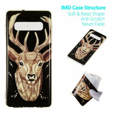 Силіконовий (TPU) чохол Deexe LumiCase для Samsung Galaxy S10 Plus (G975) - Elk