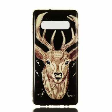 Силіконовий (TPU) чохол Deexe LumiCase для Samsung Galaxy S10 Plus (G975) - Elk