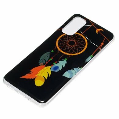 Силиконовый (TPU) чехол Deexe LumiCase для Samsung Galaxy S20 (G980) - Feather Dream Catcher