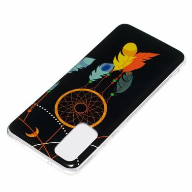 Силиконовый (TPU) чехол Deexe LumiCase для Samsung Galaxy S20 (G980) - Feather Dream Catcher