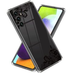 Силіконовий (TPU) чохол Deexe Pretty Glossy для Samsung Galaxy A05s (A057) - Lace Flower
