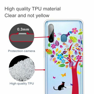Силиконовый (TPU) чехол Deexe Pretty Glossy для Samsung Galaxy A11 (A115) / Galaxy M11 (M115) - Flower Tree