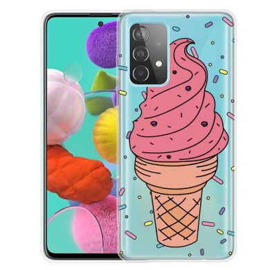 Силиконовый (TPU) чехол Deexe Pretty Glossy для Samsung Galaxy A72 (А725) - Ice Cream