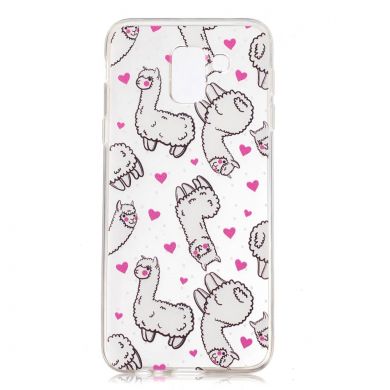 Силіконовий (TPU) чохол Deexe Pretty Glossy для Samsung Galaxy J6 2018 (J600), Alpacas