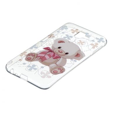 Силиконовый (TPU) чехол Deexe Pretty Glossy для Samsung Galaxy J6+ (J610) - Adorable Bear