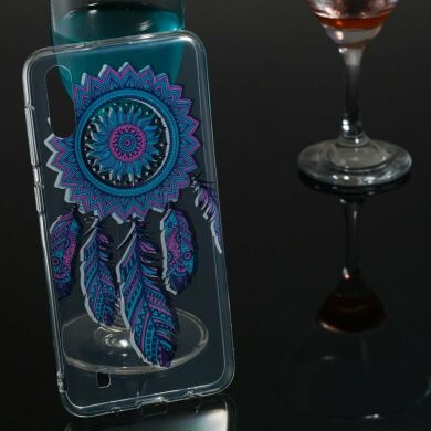 Силіконовий (TPU) чохол Deexe Pretty Glossy для Samsung Galaxy M10 (M105) - Feather Dream Catcher