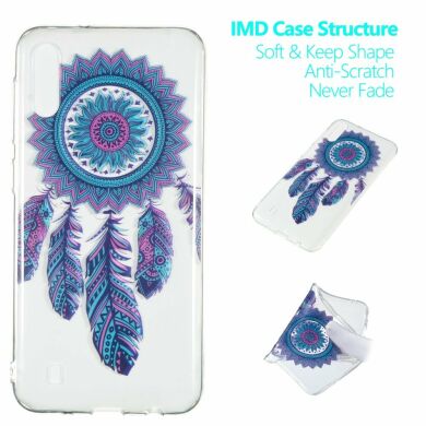 Силіконовий (TPU) чохол Deexe Pretty Glossy для Samsung Galaxy M10 (M105) - Feather Dream Catcher