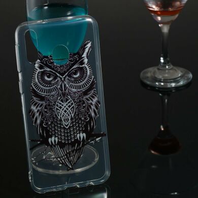 Силіконовий (TPU) чохол Deexe Pretty Glossy для Samsung Galaxy M20 (M205) - Black Owl