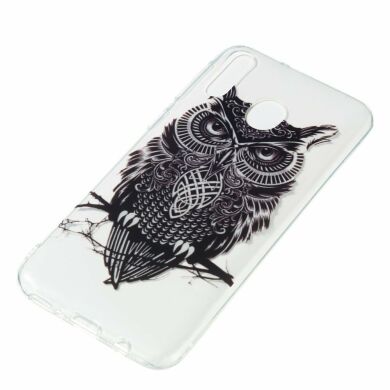 Силиконовый (TPU) чехол Deexe Pretty Glossy для Samsung Galaxy M20 (M205) - Black Owl