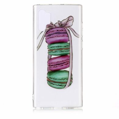 Силиконовый (TPU) чехол Deexe Pretty Glossy для Samsung Galaxy Note 10+ (N975) - Macaroon Printing TPU