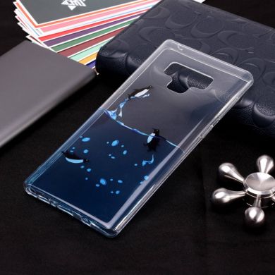 Силиконовый (TPU) чехол Deexe Pretty Glossy для Samsung Galaxy Note 9 (N960) - Lovely Penguin