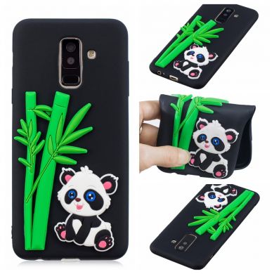 Силіконовий (TPU) чохол UniCase 3D Cartoon Pattern для Samsung Galaxy A6+ 2018 (A605), Panda and Bamboo