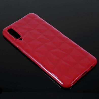 Силиконовый (TPU) чехол UniCase 3D Diamond Grain для Samsung Galaxy A50 (A505) / A30s (A307) / A50s (A507) - Red