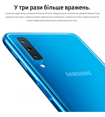 Смартфон Samsung Galaxy A7 2018 (A750) SM-A750FZKUSEK	- Black