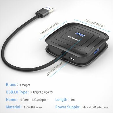 USB HUB&nbsp;Essanger 3.0 (4USB) - White