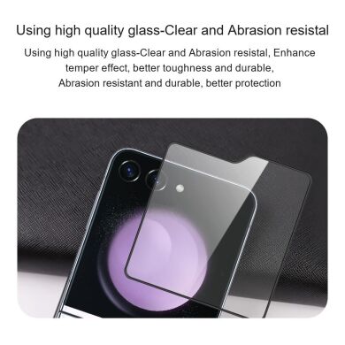 Захисне скло AMORUS Full Glue Tempered Glass для Samsung Galaxy Flip 6 - Black