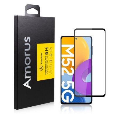 Защитное стекло AMORUS Full Glue Tempered Glass для Samsung Galaxy M52 (M526) - Black