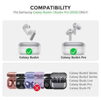 Защитный чехол AHASTYLE WG199 для Samsung Galaxy Buds 4 / Buds 4 Pro - Pink
