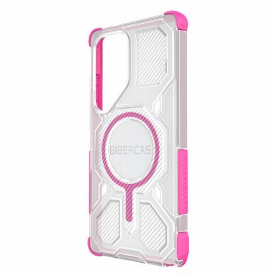 Захисний чохол Deexe Clear Bibercas для Samsung Galaxy S25 Ultra (S938) - Pink