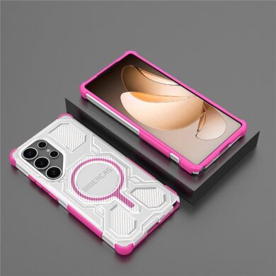 Захисний чохол Deexe Clear Bibercas для Samsung Galaxy S25 Ultra (S938) - Pink