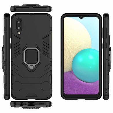 Захисний чохол Deexe Hybrid Case для Samsung Galaxy A02 (A022) - Black