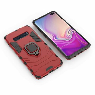 Защитный чехол Deexe Hybrid Case для Samsung Galaxy S10 Plus (G975) - Red