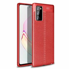 Защитный чехол Deexe Leather Cover для Samsung Galaxy Note 20 (N980) - Red