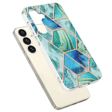 Захисний чохол Deexe Marble Pattern для Samsung Galaxy S24 Plus - Green