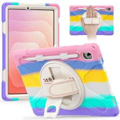 Защитный чехол Deexe Rotation Hybrid для Samsung Galaxy Tab S11 (X730/X736) - Colorful Pink