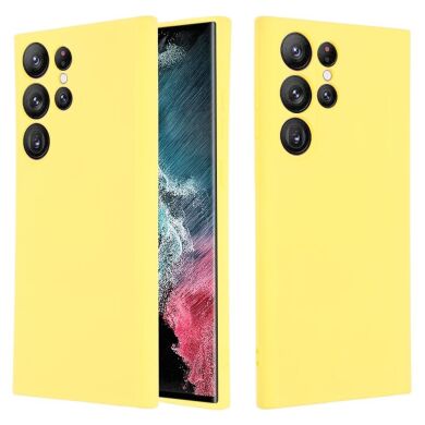 Защитный чехол Deexe Silicone Case для Samsung Galaxy S23 Ultra - Yellow