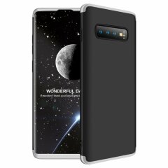 Защитный чехол GKK Double Dip Case для Samsung Galaxy S10 Plus (G975) - Black / Silver