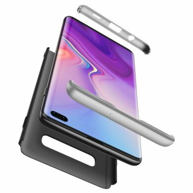 Захисний чохол GKK Double Dip Case для Samsung Galaxy S10 Plus (G975) - Black / Silver