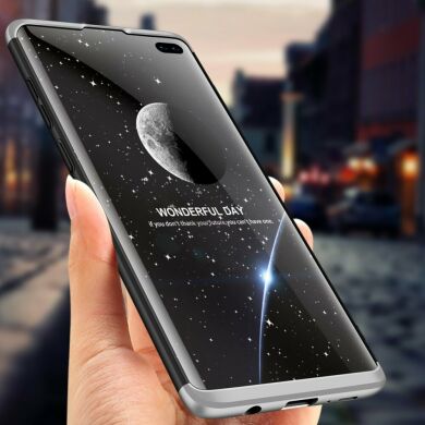 Захисний чохол GKK Double Dip Case для Samsung Galaxy S10 Plus (G975) - Black / Silver