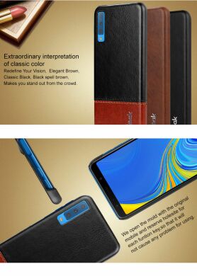 Захисний чохол IMAK Leather Series для Samsung Galaxy A7 2018 (A750) - Black