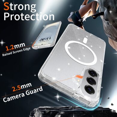 Захисний чохол Reframe Sparkle MagSafe для Samsung Galaxy S26 Plus - Transparent Pink