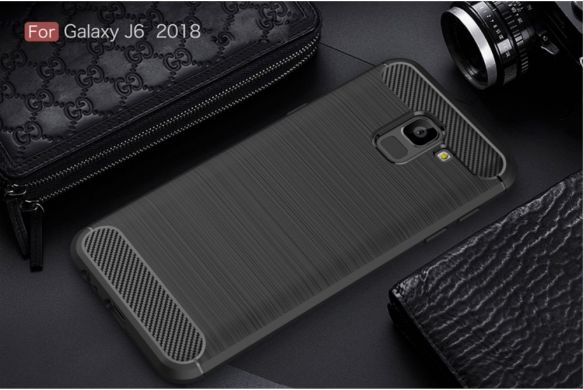 Захисний чохол UniCase Carbon для Samsung Galaxy J6 2018 (J600) - Black