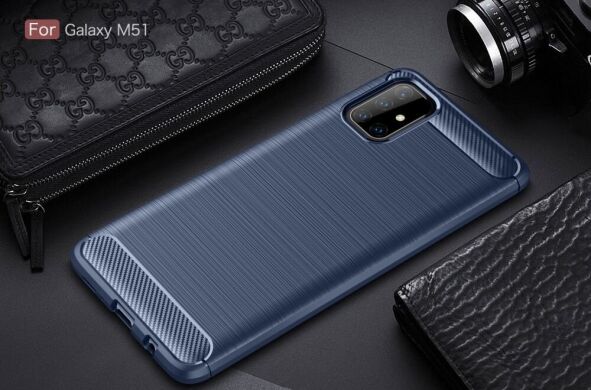 Защитный чехол UniCase Carbon для Samsung Galaxy M51 (M515) - Blue