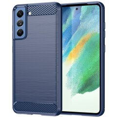 Защитный чехол UniCase Carbon для Samsung Galaxy S21 FE (G990) - Blue