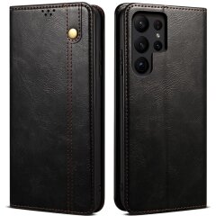 Защитный чехол UniCase Leather Wallet для Samsung Galaxy S23 Ultra (S918) - Black