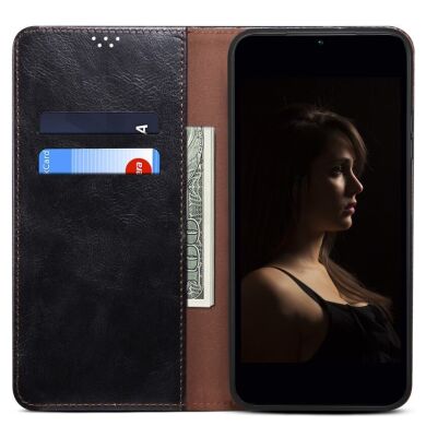 Защитный чехол UniCase Leather Wallet для Samsung Galaxy S23 Ultra (S918) - Black